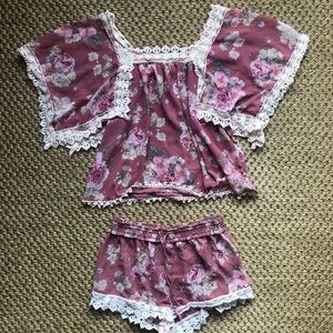 Floral Anthropologie Pajamas
